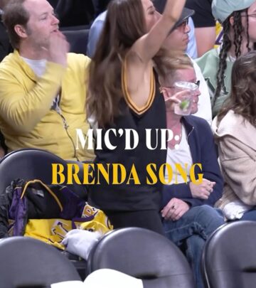 Actress brings celebrity courtside energy as LA's NBA champions continue their playoff run