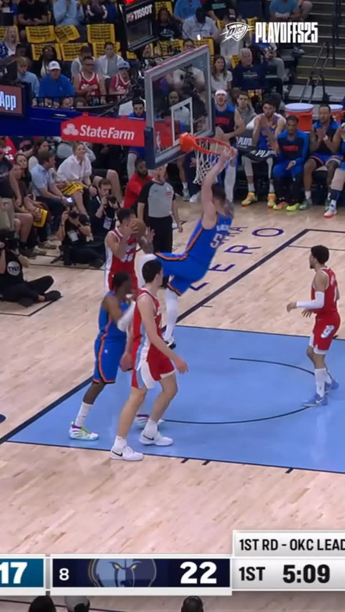 Isaiah Joe Soars High In Spectacular Thunder Dunk Caught On Camera OKC Thunder guard shows off impressive vertical leap.