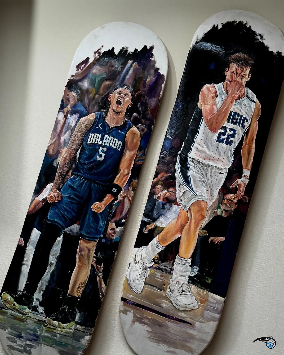 Orlando Magic Shares Customized Basketball Art By An Artist Alina Central Florida NBA team unveils striking new artwork concept in social media post.