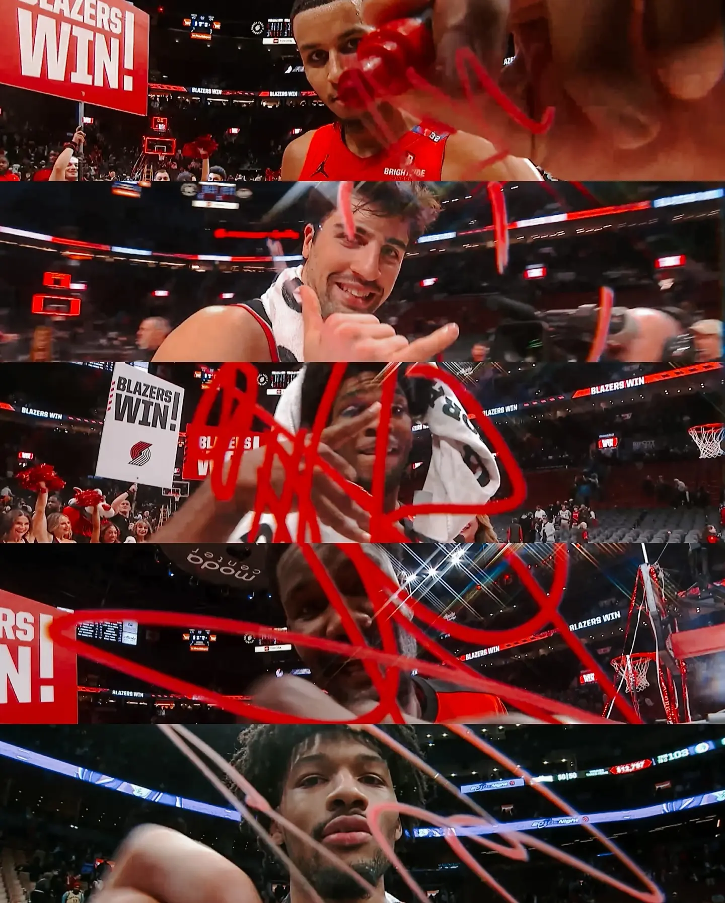 The team creates special memento as players sign camera following action-packed campaign.