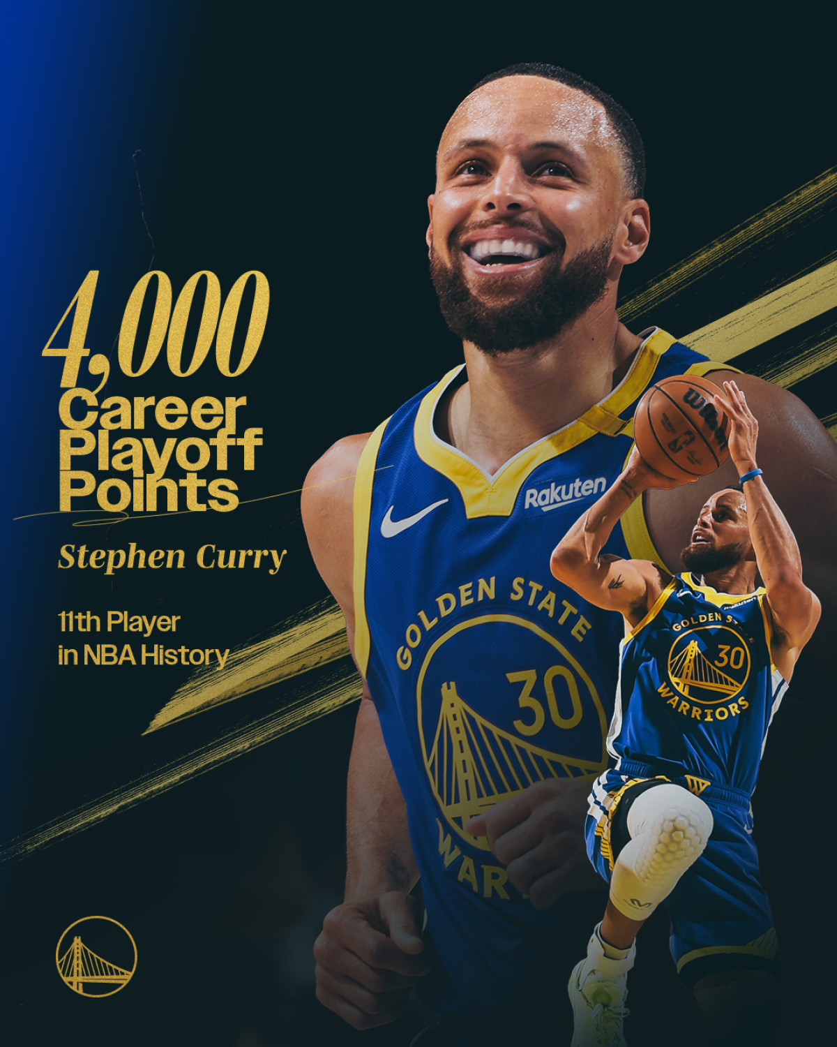 Warriors Celebrate Curry’s Playoff Brilliance Warriors celebrate their superstar's historic postseason scoring prowess with tribute post